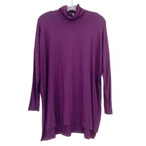 Eileen Fisher Purple Long Sleeve Turtleneck Sz S